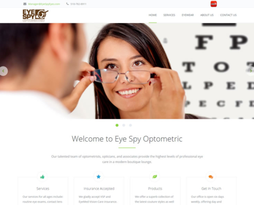 Eye Spy Optometry - Web Design