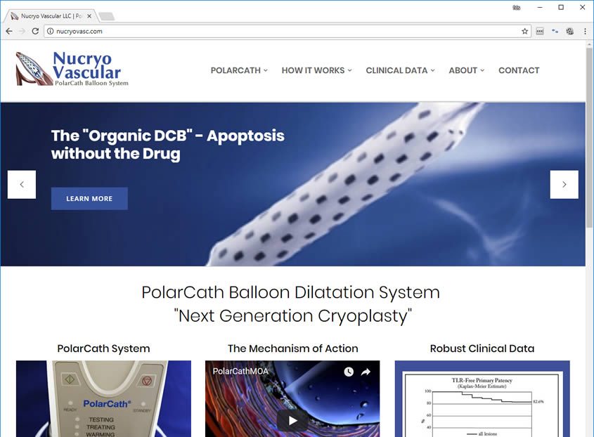 Nucryo Vascular - Web Design