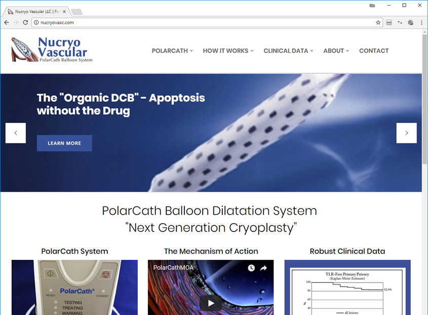 Nucryo Vascular - Web Design