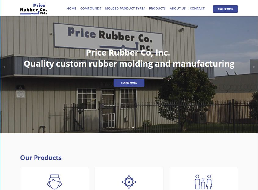Price Rubber - Web Design